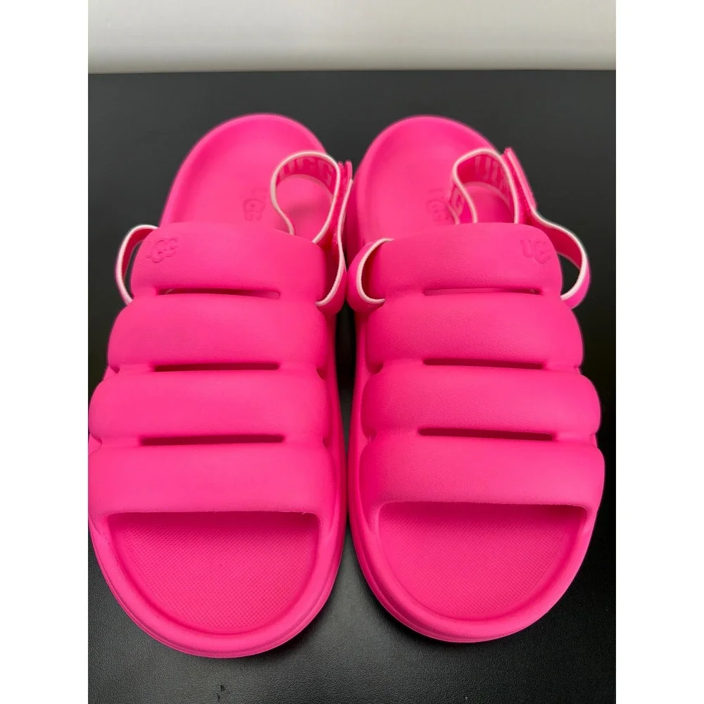 Ugg Pink Sport Yeah Sandal Slingback Size 11 Vibrant Summer Water Resistant